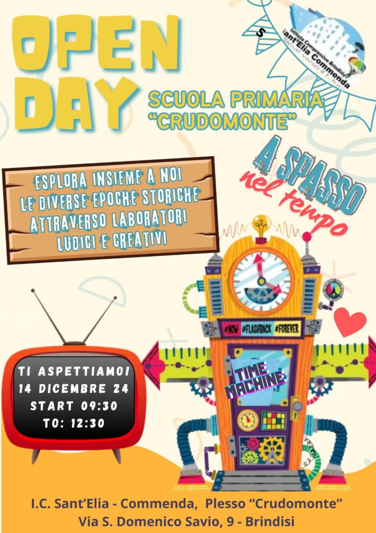 OPEN DAY SCUOLA PRIMARIA “CRUDOMONTE”