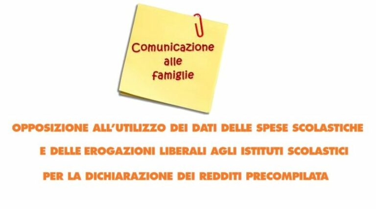 Opposizione trasmissione flussi spese scolastiche ad Agenzia delle Entrate- contributi scolastici versati nell’anno d’imposta 2023